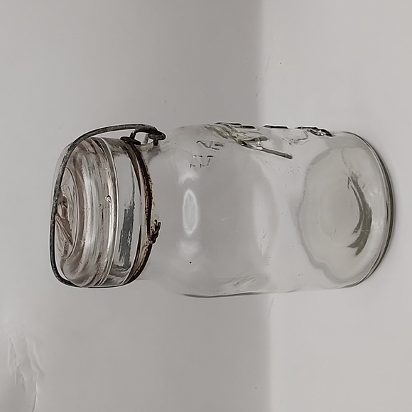 Vintage Atlas E-Z Seal Mason Clear Glass Quart Jar - Picture 4 of 6